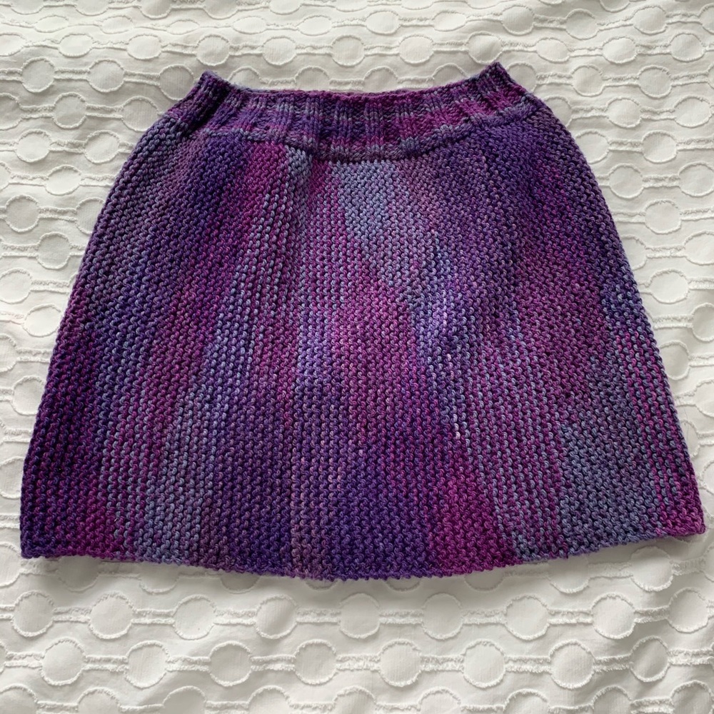 Handmade knit purple skirt